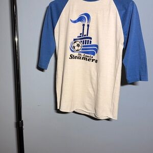 Rare Vintage St Louis Steamers Men's Single Stitch Raglan Shirt | Small